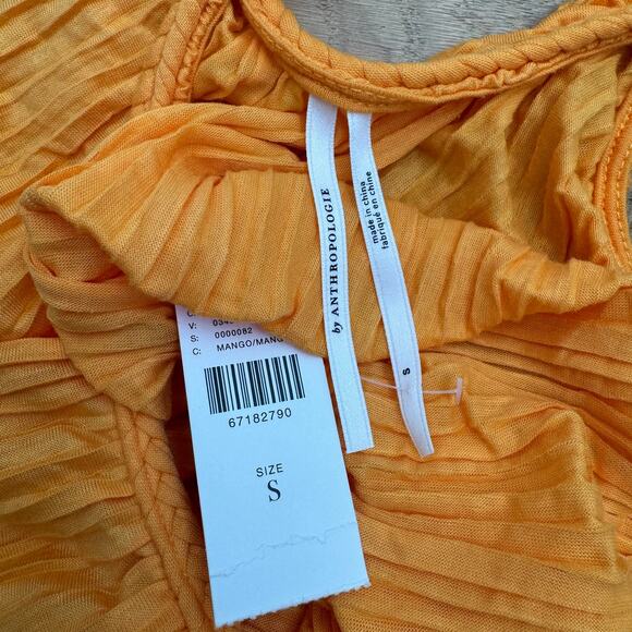 Anthropologie Pleated Braided Goddess Halter Flowy Tank Top Size S NEW - Picture 9 of 13